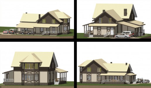 3D визуализация фасадов дома