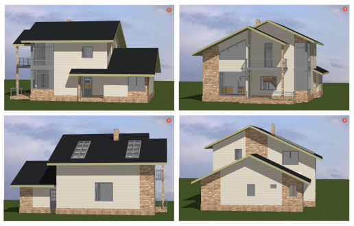Визуализация фасадов дома в Смолячково 3d