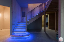 Декоративная подсветка лестницы, синийцвет