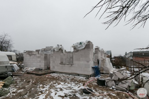 Стройка дома из газобетона в Новоселье