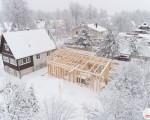 Строим одноэтажный каркасный дом 8*12 на УШП в Белоострове