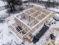 Строительство одноэтажного дома из газобетона в Новосёлках