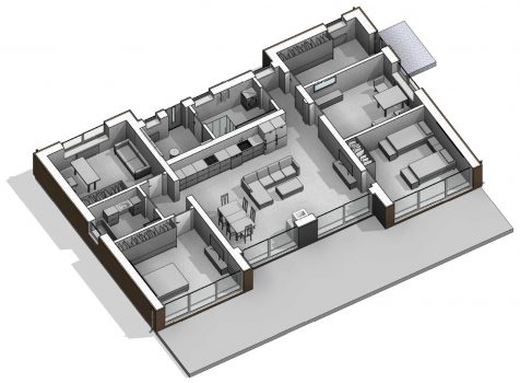 Планировка дома Поляны-7, 3D