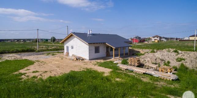 Одноэтажный дом из газобетона в Манушкино