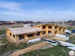 Стройка дома из клееного бруса в Петергофе