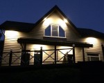 Подсветка фасада в вечернее время, фото от заказчика