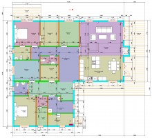 Планировка первого этажа каркасного дома на УШП в Хапо-Ое