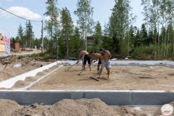 Стройка УШП для дома из газобетона в Агалатово, июль 2018