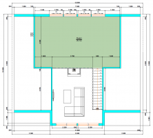 Планировка 2 этажа (лофта) каркасного дома на УШП в Керро