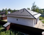 Одноэтажный дом из газобетона на УШП в СНТ Родничковое (аэросъёмка)