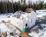 Стройка дома из газобетона на УШП в Агалатово, апрель 2018