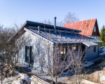 Одноэтажный каркасный дом с двухуровневой крышей, 8*12 на УШП в Белоострове