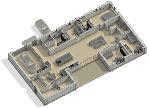 3D модель планировки дома Лисий Нос 4