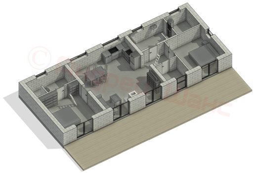 Планировка одноэтажного дома в Осельках